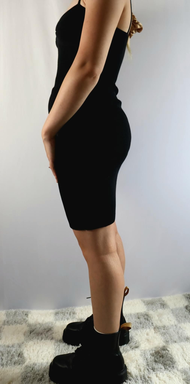 Black Knit Bodycon Dress