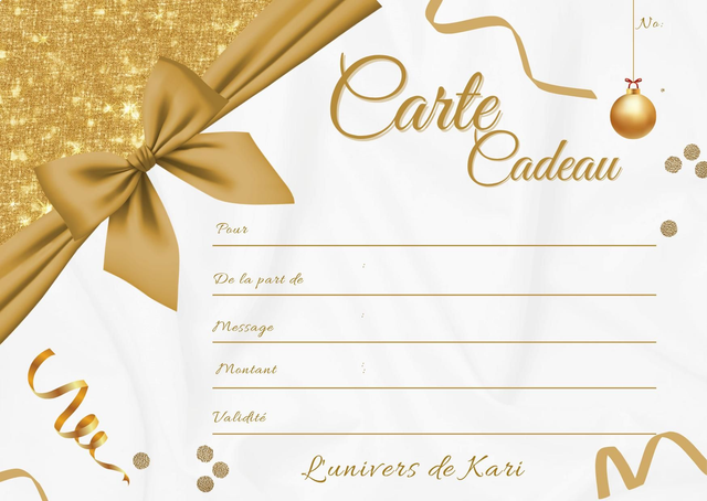 Carte-cadeau étincelant