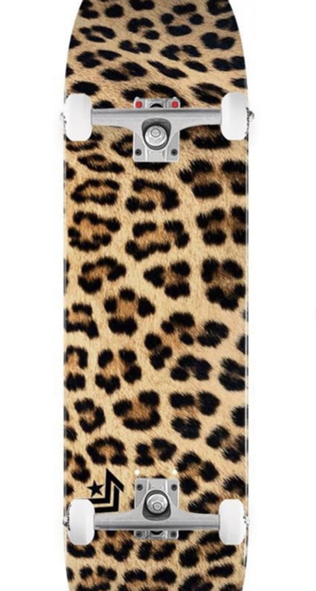 Mini Logo Leopard Print Complete Skateboard - 7.75”