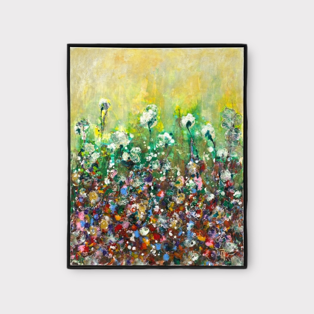 100 x 80 #2/2 Green Floral af Ovidiu Talpos