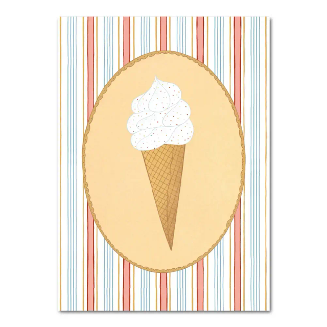 Softijsje en vrolijke strepen | Ansichtkaart