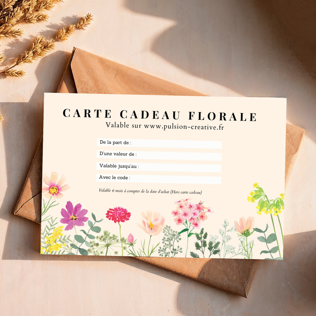 Carte Cadeau Pulsion créative – Montant au choix 🎁