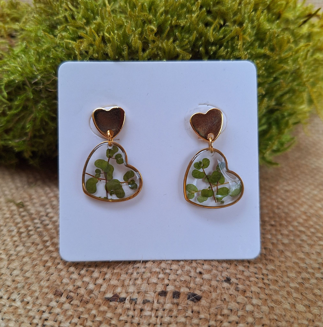 Boucles d'oreilles ♡ cœurs dorés