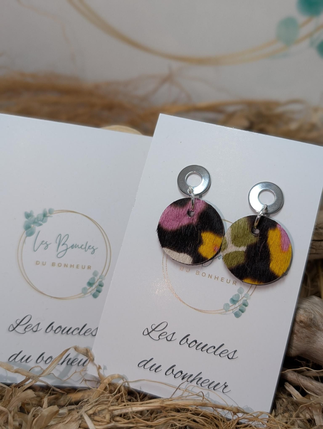 Boucles d'oreilles Anti Gaspi Graou multicolore ag147