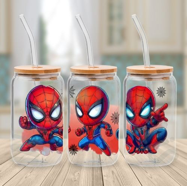 Canette en verre - Spiderman