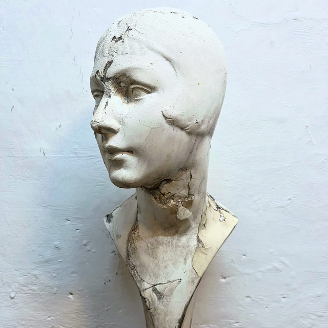 Original Late 19th Century Art Nouveau Retail Advertising Mannequin Bust & Head