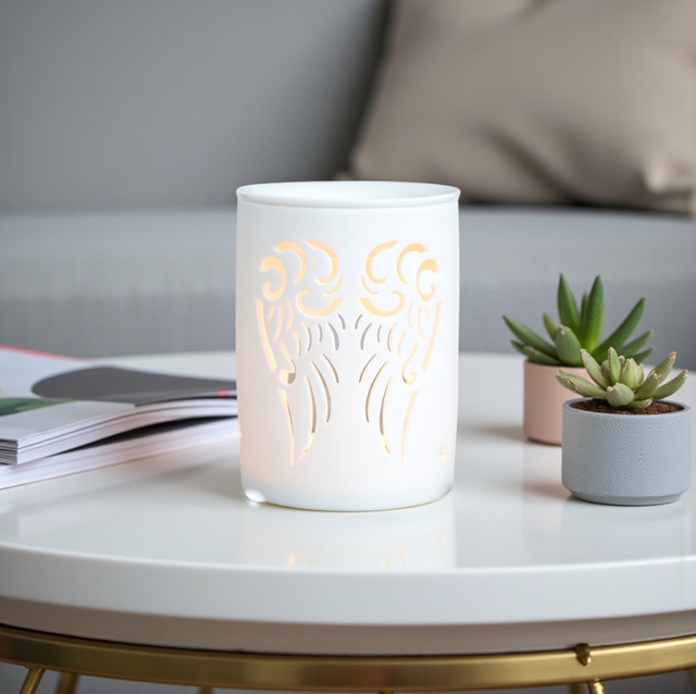 Ceramic Angel Wings Tea Light Burner
