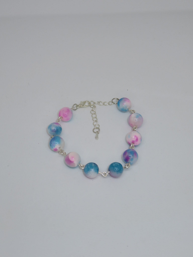 Bracelet en perle de verre 10 mm (2)
