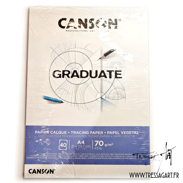 CANSON - BLOC CALQUE A4 70G/M2 40F - CA145
