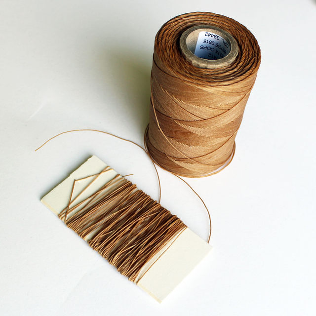 Bookbinding thread, 50m beige cord excellent quality for professional quality leather work and leather craft or handmade sketchbooks