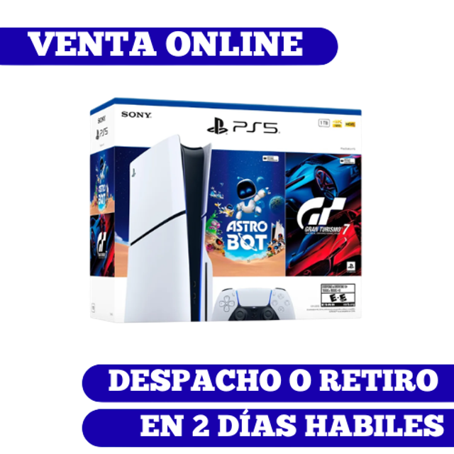 Consola PS5 Slim con lector Bund Stand Gt7 Astro Sony