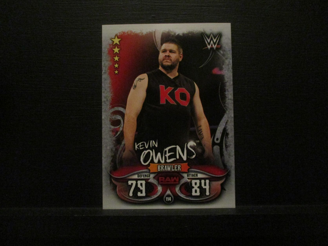 Kevin Owens - Raw Slam Attax Live Original Trading Card #114
