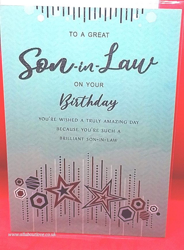 Son-In-Law Birthday Card Star Design 