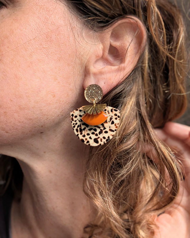 Boucles d'oreilles SUZON terre cuite