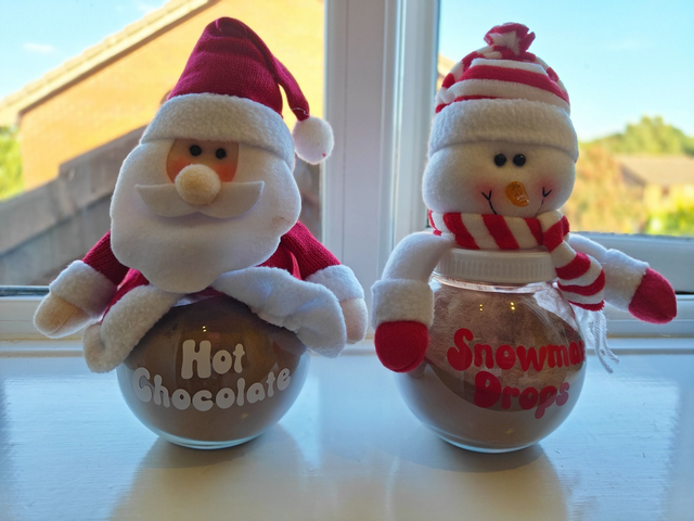 Santa and Snowman Jars