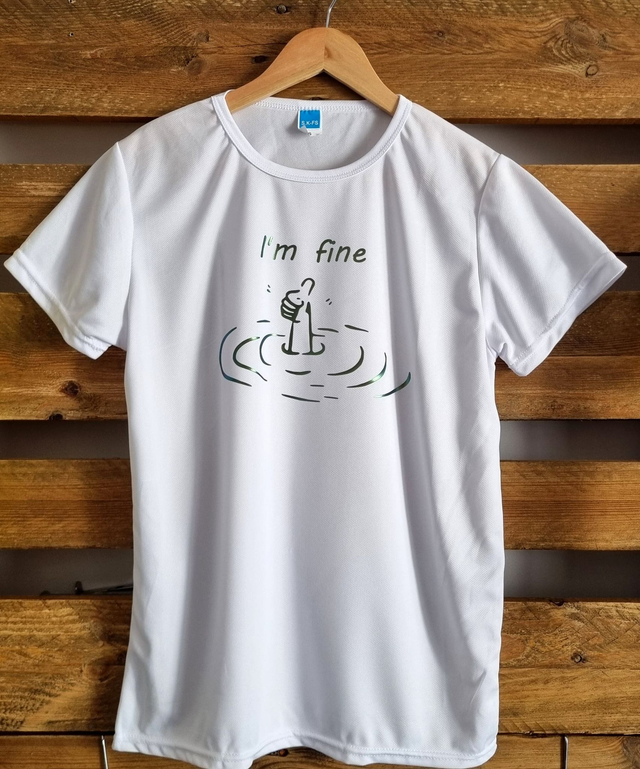 T-Shirt I'm Fine Taglia XL N/B