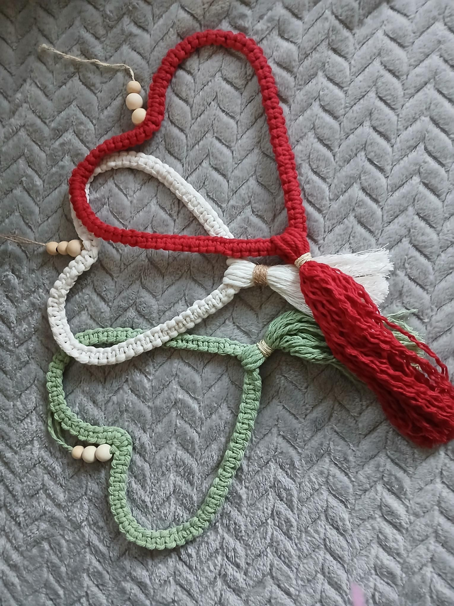 Cœur macramé déco ou.porte photo