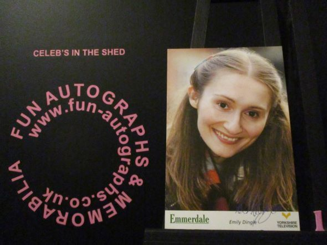 Kate McGregor (Emily Dingle) Original Emmerdale Yorkshire Tv Logo Pre-Print Cast Card (1)
