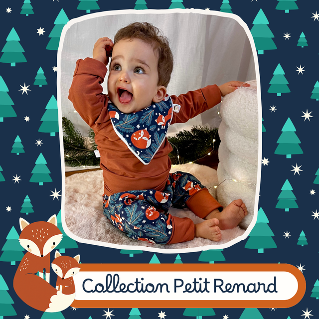 Bavoir bandana - Collection Petit Renard