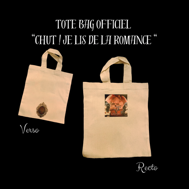 Tote bag Chut je lis de la romance