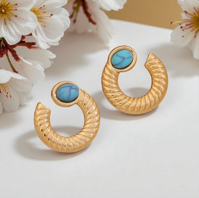 Boucles d’oreilles LUMEA-01 | en acier inoxydable 