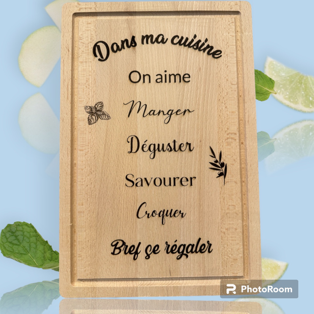 Planche à découper personnalisable 
