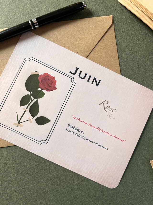 Carte 06. Juin, la Rose