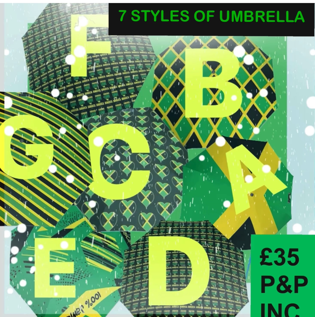 🇯🇲NMIA JA FLAG THEMED UMBRELLA