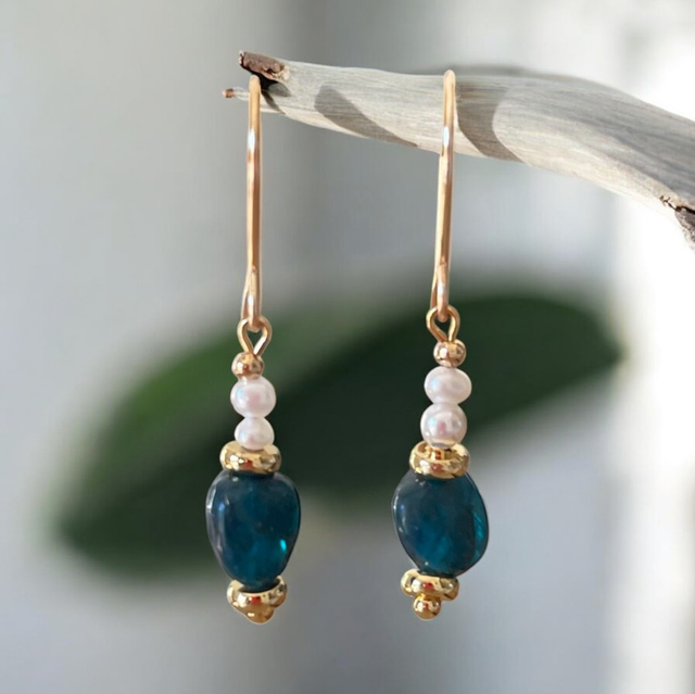 Boucles d’oreilles Éclat d’Apatite