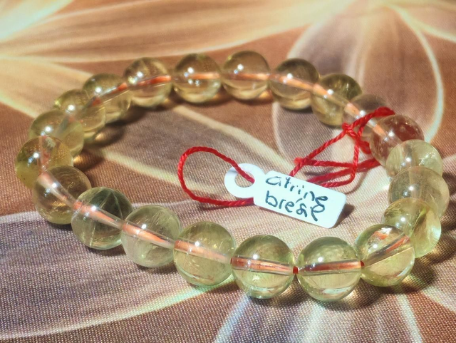 Bracelet citrine 9 mm