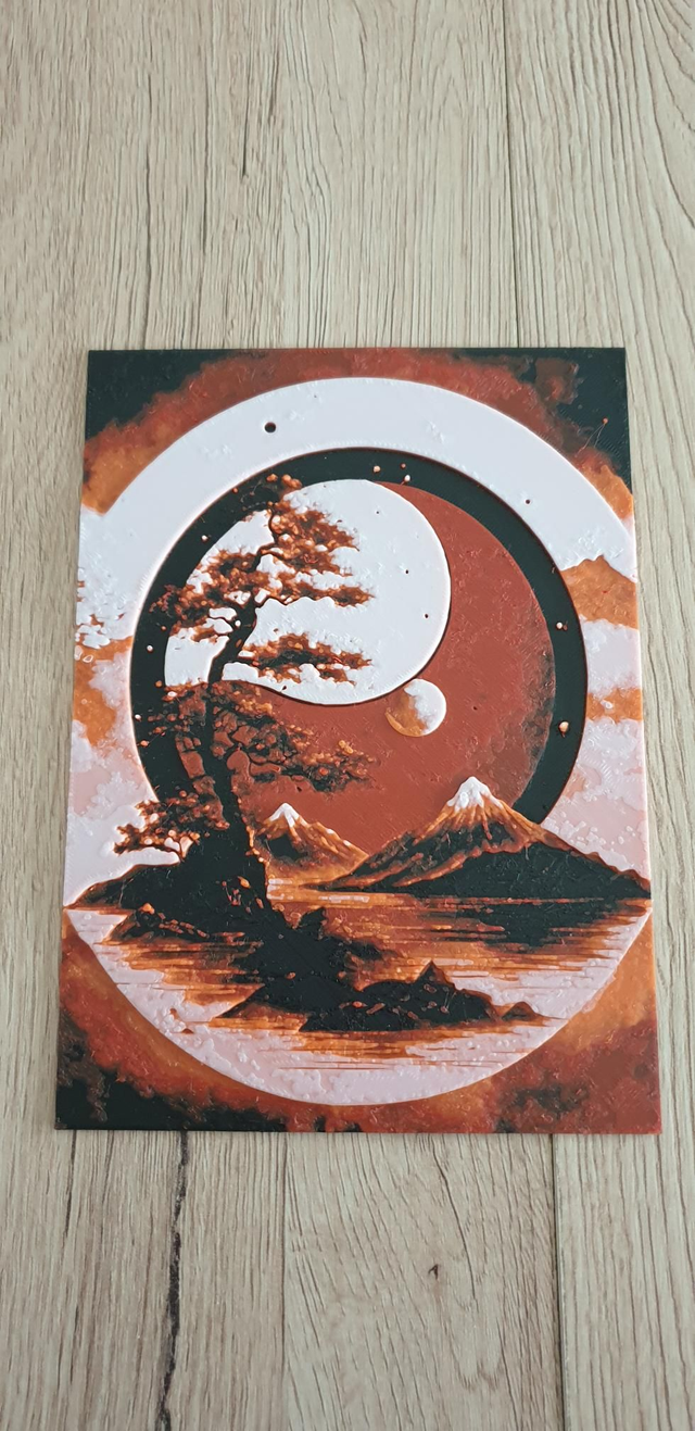 Plaque Deco Japon montagne