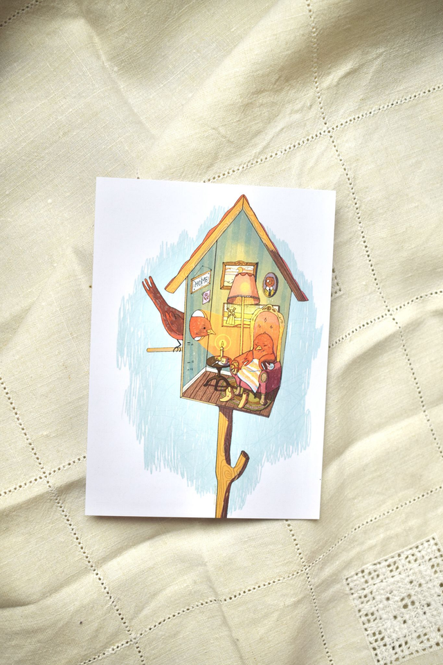 Birdhouse poster A5