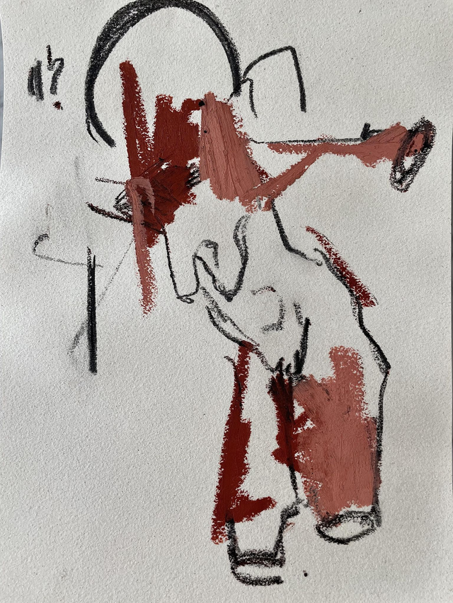 Olga Stein. Drawing from the series &quot;Separation the spirit from the body&quot; 