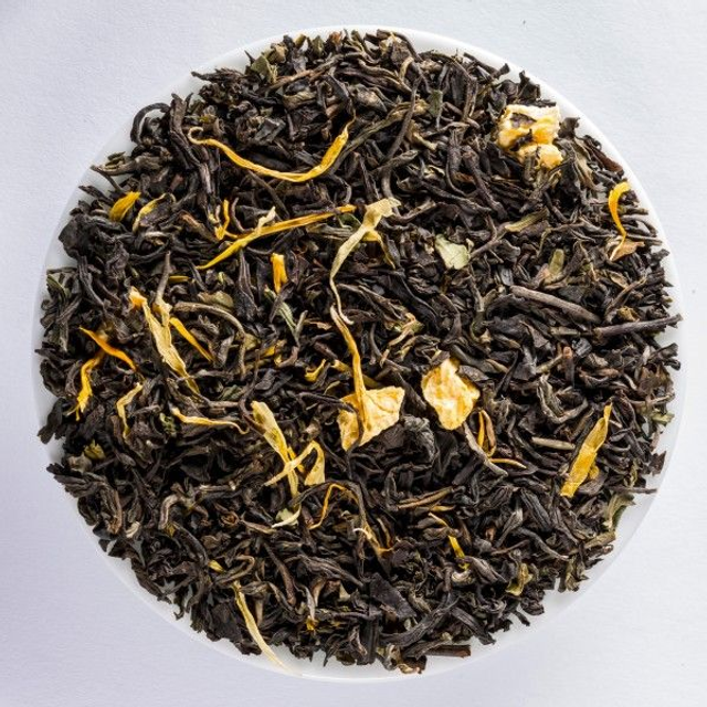 Pêche de Vigne (Bio) (Mélange aromatisé de thé noir/ fruits organique)