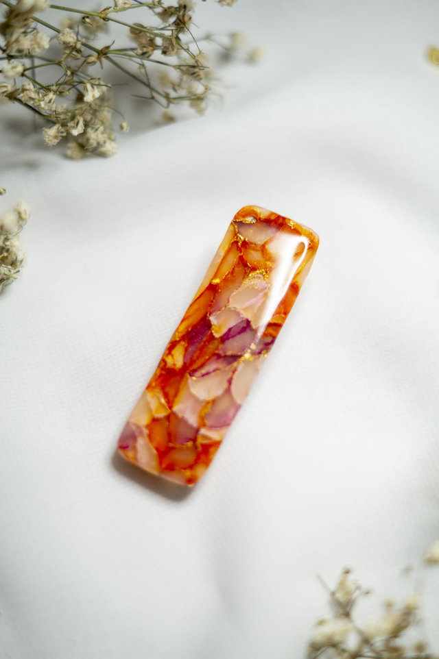 Coloris sunset - Barrette rectangle