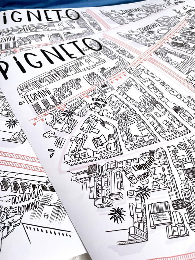 Map of Pigneto A2 - for coloring