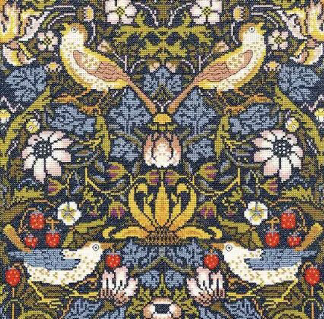 Strawberry Thief Cross Stitch Kit by Bothy Threads 