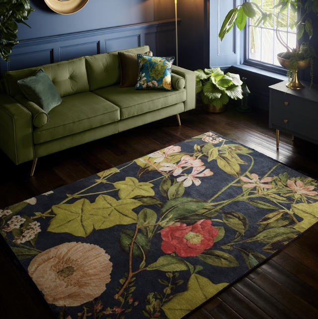 Clarke and Clarke Passiflora Midnight Spice 120x170cm