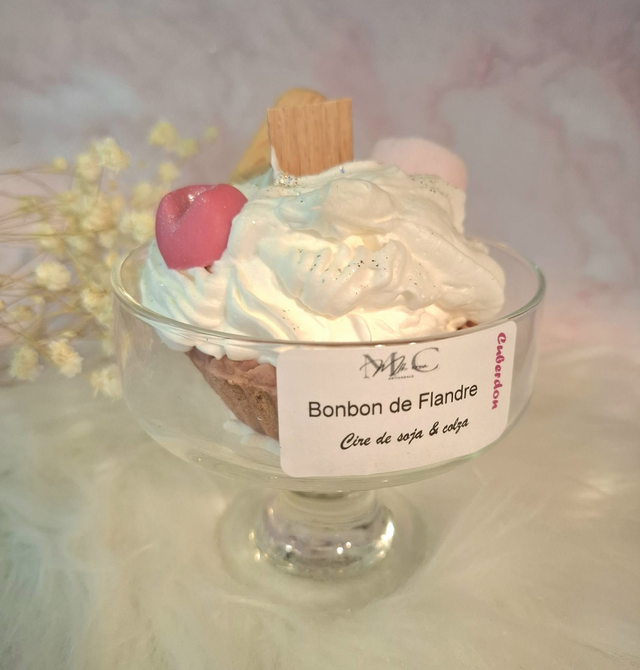 Bougie gourmande mèche en bois Bonbon de Flandres