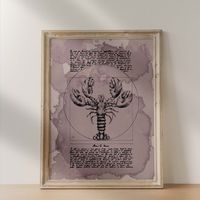 Affiche 30x40 - Vin Nature - Homard de Vitruve