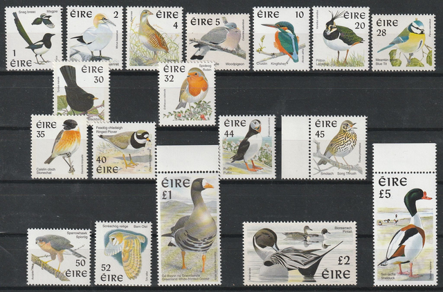 Ireland 1997 / 1998 Definitives,Birds Complete MNH
