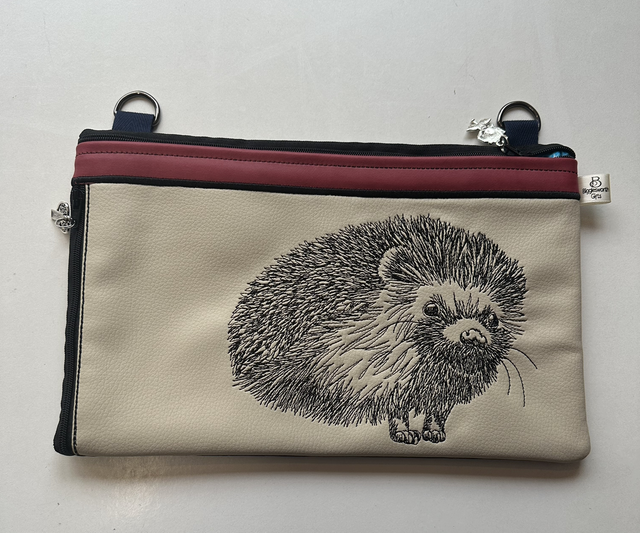 Bag - Large 2 Zips - Hedgehog