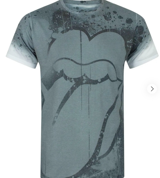 Mens The Rolling Stones Mono Tongue Sublimation T-Shirt - Unisex - Large