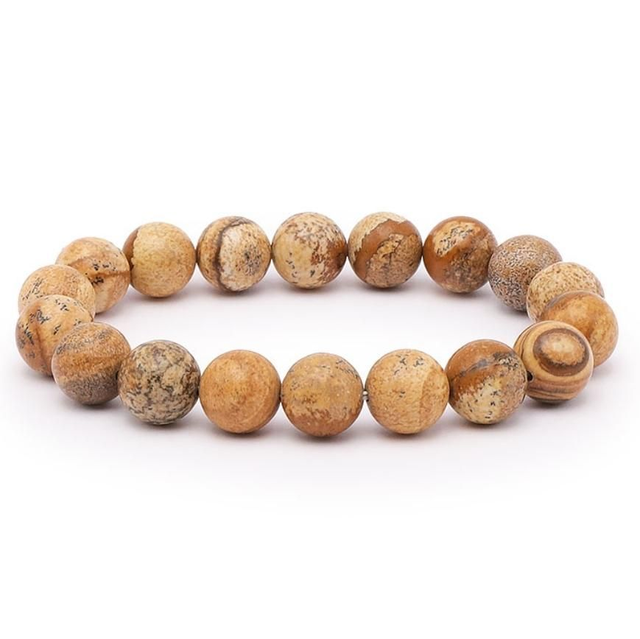 Bracelet Jaspe Paysage 10mm