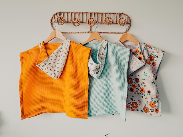 Poncho de bain en coton