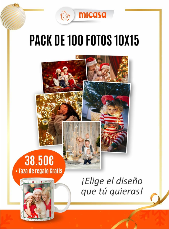 PACK 100 FOTOS + TAZA DE REGALO