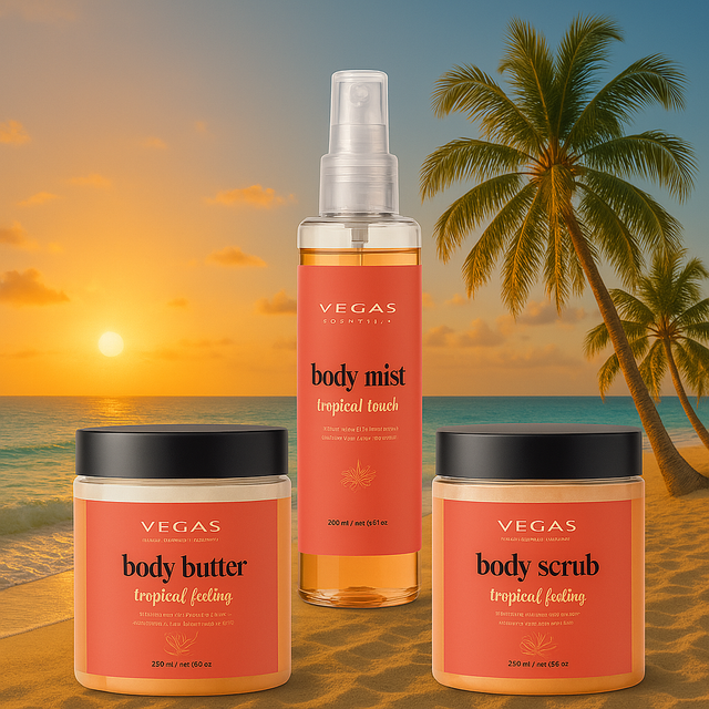 Tropical Touch Verzorgingsset – exfolieert, voedt &amp; verfrist