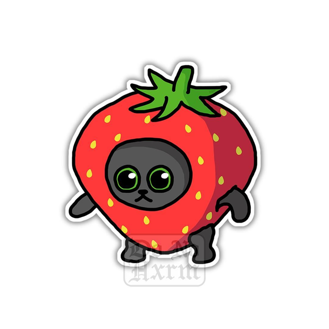 Strawberry Cat Sticker