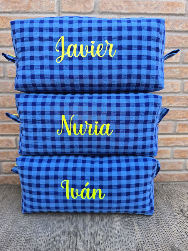 Neceser box Vichy azul 