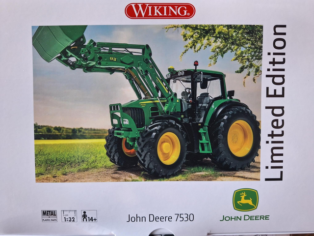 Wiking 8774 tracteur JOHN DEERE 7530 avec chargeur Édition limitée 1:32